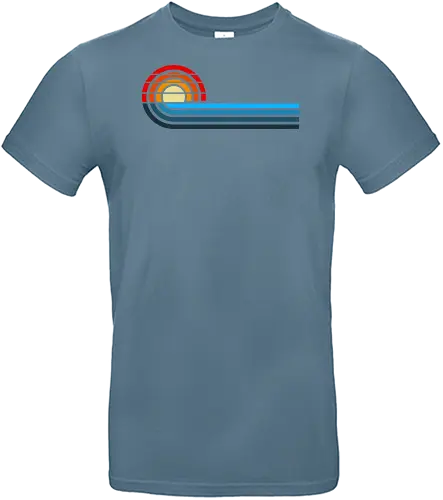 Sunshine Summer - summer, heat, ocean, vacation, stripes, sun, minimal, retro stripes, vintage stripes, modern, beaches, trips, getaways - Standard T-Shirt