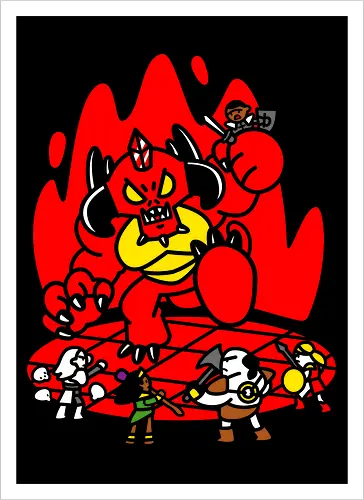 Chibis battle diablo