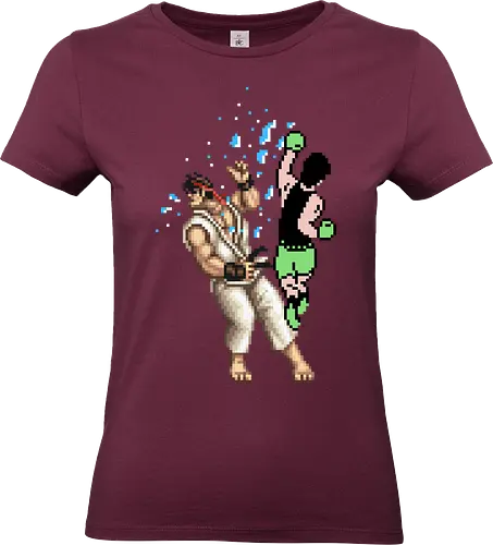 Pixel Fight - fight, pixel, retro - Standard T-Shirt (Women)