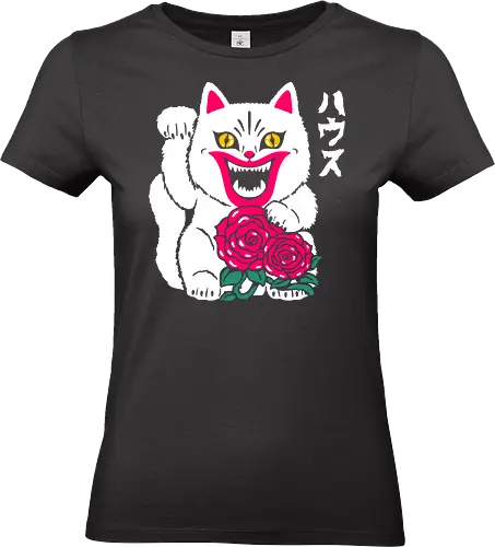 Lucky Hausu - hausu, lucky, cat, neko - Standard T-Shirt (Women)