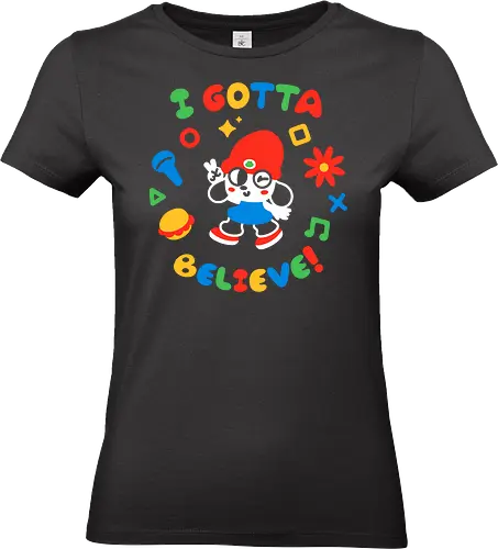 I gotta believe - parappa, retro, game, cute, dog, japan, music - Standard T-Shirt (Women)