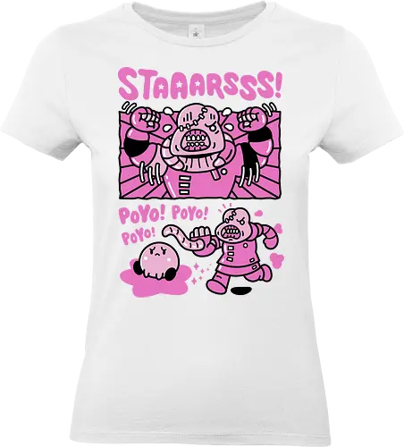 Stars - Pink, nemesis, monster, retro, resident, evil - Standard T-Shirt (Women)