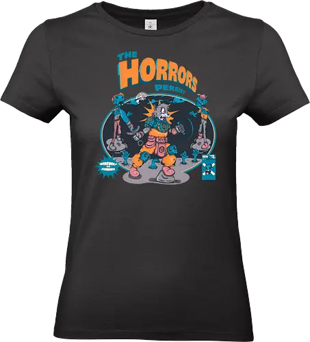 Der Schrecken hält an - Lykaner-Kraft, Retro-Stil, Werwolf, Zombie-Apokalypse, verfluchte Nacht, dunkle Kunst, Vollmondwut, lustiger schwarzer Humor, Horrorkunst - Standard T-Shirt (Women)