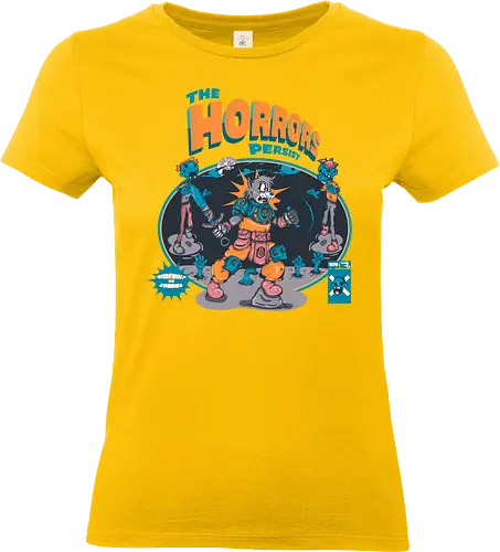 Der Schrecken hält an - Lykaner-Kraft, Retro-Stil, Werwolf, Zombie-Apokalypse, verfluchte Nacht, dunkle Kunst, Vollmondwut, lustiger schwarzer Humor, Horrorkunst - Standard T-Shirt (Women)