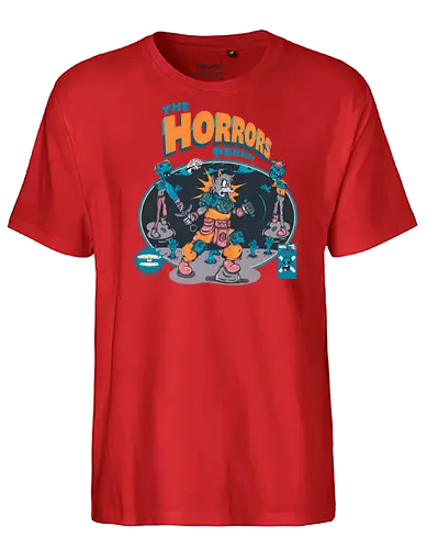 Der Schrecken hält an - Lykaner-Kraft, Retro-Stil, Werwolf, Zombie-Apokalypse, verfluchte Nacht, dunkle Kunst, Vollmondwut, lustiger schwarzer Humor, Horrorkunst - Fairtrade T-Shirt