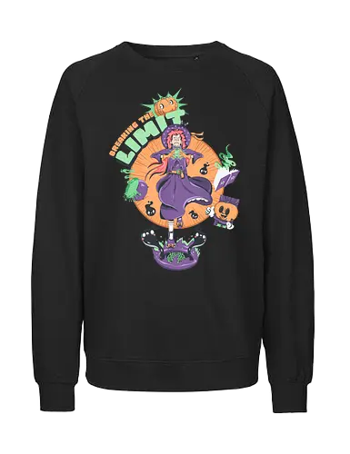 Die Grenzen überschreiten - schwarze Katze, Katzenfreund, dunkle Hexe, Geister, kawaii Okkultismus, Ritual, gruselig, süß, Hexenkunst, Witchcore-Ästhetik - Fairtrade Sweatshirt