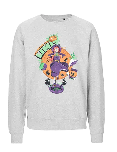 Die Grenzen überschreiten - schwarze Katze, Katzenfreund, dunkle Hexe, Geister, kawaii Okkultismus, Ritual, gruselig, süß, Hexenkunst, Witchcore-Ästhetik - Fairtrade Sweatshirt