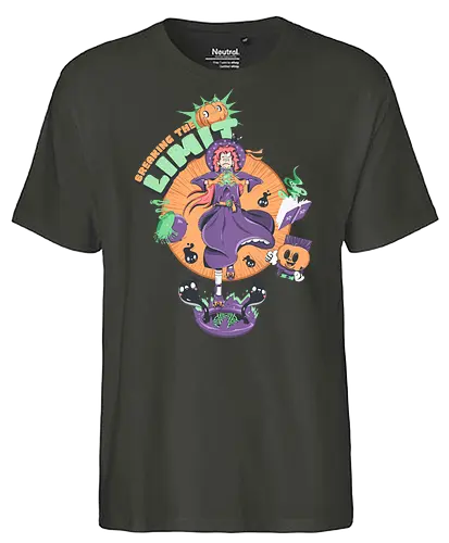 Die Grenzen überschreiten - schwarze Katze, Katzenfreund, dunkle Hexe, Geister, kawaii Okkultismus, Ritual, gruselig, süß, Hexenkunst, Witchcore-Ästhetik - Fairtrade T-Shirt