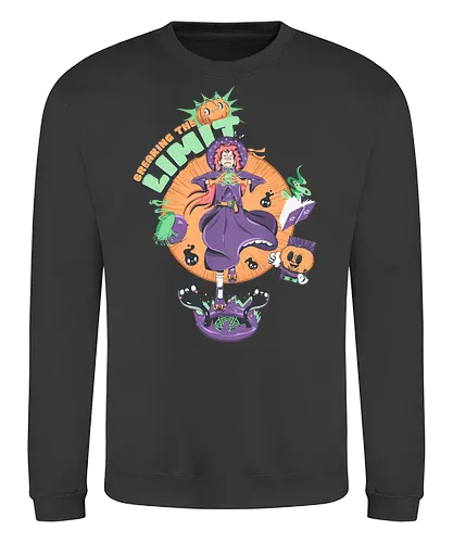 Die Grenzen überschreiten - schwarze Katze, Katzenfreund, dunkle Hexe, Geister, kawaii Okkultismus, Ritual, gruselig, süß, Hexenkunst, Witchcore-Ästhetik - Sweatshirt