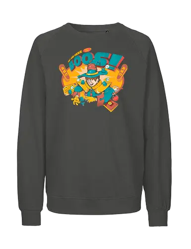 Sie sind für die Buuhs da - gruselig süß, Beschwörung, dunkle Kunst, dunkle Magie, lustig, Geisterparty, mystisches Chaos, Okkultismus, Ouija-Energie, Retro-Zauberer, Ritual - Fairtrade Sweatshirt