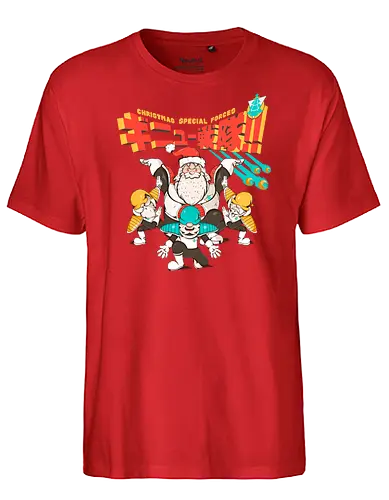Weihnachts-Spezialkräfte - taktische Einheit, Weihnachten, Elfenkrieger, Spaß, Geeky Christmas, Kamehame Hohoho, Leistungsstufe, Santa Squad, Santa Strike Team, Shonen Christmas - Fairtrade T-Shirt