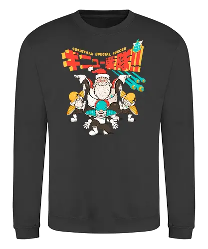 Weihnachts-Spezialkräfte - taktische Einheit, Weihnachten, Elfenkrieger, Spaß, Geeky Christmas, Kamehame Hohoho, Leistungsstufe, Santa Squad, Santa Strike Team, Shonen Christmas - Sweatshirt