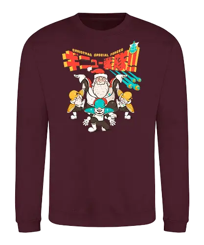 Weihnachts-Spezialkräfte - taktische Einheit, Weihnachten, Elfenkrieger, Spaß, Geeky Christmas, Kamehame Hohoho, Leistungsstufe, Santa Squad, Santa Strike Team, Shonen Christmas - Sweatshirt