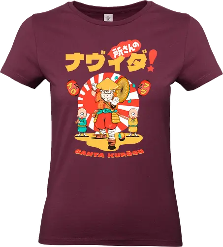 Santa Kurosu - Weihnachten, süße dunkle Weihnachten, dunkler Feiertag, schwarzer Humor, festliche Folklore, Spaß, japanische Weihnachten, Katana-Claus, mythische Weihnachten, Samurai-Weihnachtsmann - Standard T-Shirt (Women)