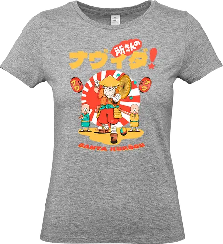 Santa Kurosu - Weihnachten, süße dunkle Weihnachten, dunkler Feiertag, schwarzer Humor, festliche Folklore, Spaß, japanische Weihnachten, Katana-Claus, mythische Weihnachten, Samurai-Weihnachtsmann - Standard T-Shirt (Women)