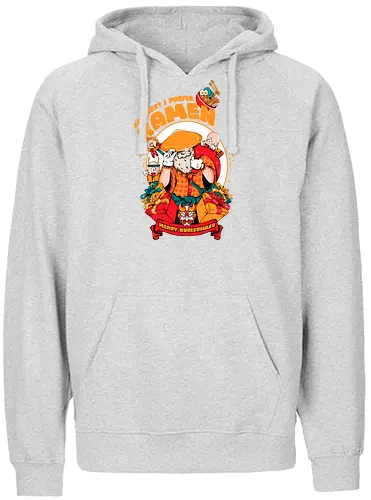 Kekse? Ich steh' mehr auf Ramen - Instantnudeln, japanische Weihnachten, Kawaii-Dämon, Oni-Elfenhelfer, Ramen-Weihnachtsmann, Samurai-Weihnachtsmann, Weihnachtsmann, Weihnachtsmann mit Katana, Weihnachten - Fairtrade Hoodie