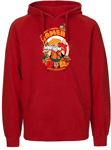 Kekse? Ich steh' mehr auf Ramen - Instantnudeln, japanische Weihnachten, Kawaii-Dämon, Oni-Elfenhelfer, Ramen-Weihnachtsmann, Samurai-Weihnachtsmann, Weihnachtsmann, Weihnachtsmann mit Katana, Weihnachten - Fairtrade Hoodie