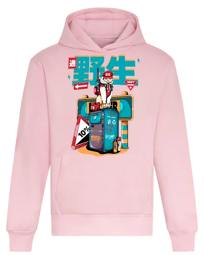 Stadtkatze - Straßenkatze, Bladecore, Cybercuteness, dystopische Neko, Graffiti-Katze, Kawaii-Kämpfer, Neo-Tokio-Neko, Samurai-Katze, Straßenkatzen, Stadtkatze - Heavyweight Hoodie