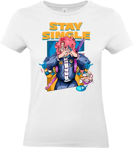 Bleib Single - Anti-Valentinstag, Cyber-Ninja, Cyberpunk-Valentinstag, Kawaii-Herzensbrecher, Ninja-Mädchen, Single bleiben, Valentinstag-Ninjutsu - Standard T-Shirt (Women)