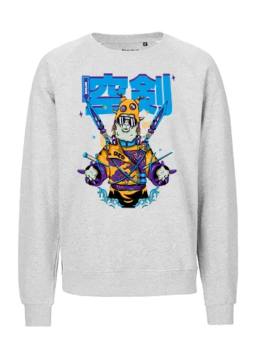 Attentäter-Lama – Cyberpunk-Samurai-Tier - Tierkrieger, Bladecore, Cyber-Tier, Cyberpunk-Samurai, pelzige Klinge, Kawaii-Assassine, Lama mit Haltung, Neotokyo, urbane Streetwear - Fairtrade Sweatshirt