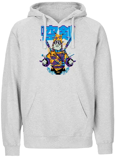 Attentäter-Lama – Cyberpunk-Samurai-Tier - Tierkrieger, Bladecore, Cyber-Tier, Cyberpunk-Samurai, pelzige Klinge, Kawaii-Assassine, Lama mit Haltung, Neotokyo, urbane Streetwear - Fairtrade Hoodie