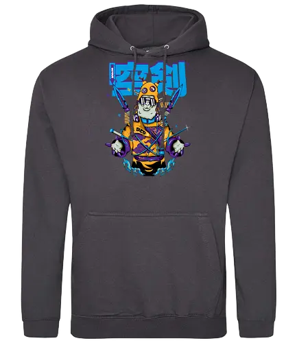 Attentäter-Lama – Cyberpunk-Samurai-Tier - Tierkrieger, Bladecore, Cyber-Tier, Cyberpunk-Samurai, pelzige Klinge, Kawaii-Assassine, Lama mit Haltung, Neotokyo, urbane Streetwear - Standard Hoodie