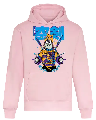 Attentäter-Lama – Cyberpunk-Samurai-Tier - Tierkrieger, Bladecore, Cyber-Tier, Cyberpunk-Samurai, pelzige Klinge, Kawaii-Assassine, Lama mit Haltung, Neotokyo, urbane Streetwear - Heavyweight Hoodie