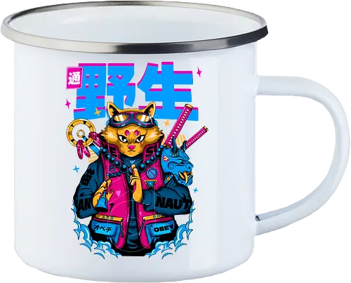 Samurai-Cyberpunk-Katze