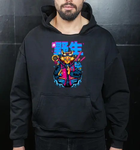 Samurai-Cyberpunk-Katze