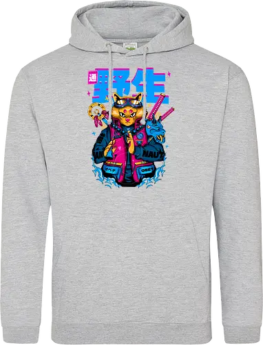 Samurai-Cyberpunk-Katze