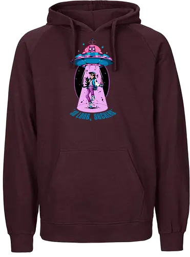 Auf Wiedersehen - Entführung, Alien-Katze, schwarzer Humor, lustiges UFO, intergalaktisches Haustier, Miau aus dem All, Meowcore, Retroscifi, Mach's gut, UFO-Katze - Fairtrade Hoodie