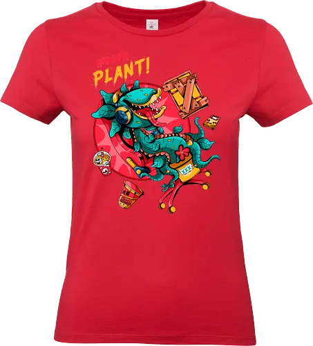 Zimmerpflanze - asozial, digital, asoziale Ästhetik, fleischfressende Pflanze, Photosynthese, Gamer-Pflanze, Zimmerpflanze, Plantcore, Quarantänecore, seltsames Indoor - Standard T-Shirt (Women)