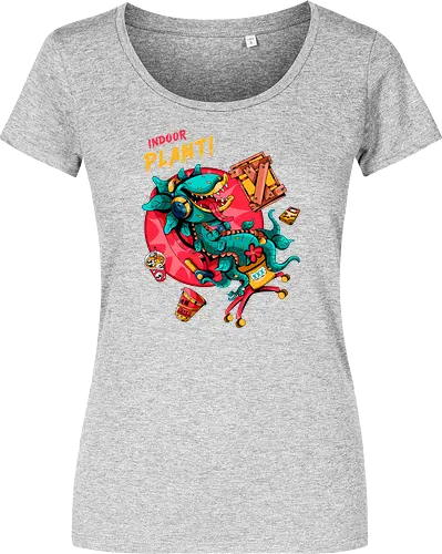 Zimmerpflanze - asozial, digital, asoziale Ästhetik, fleischfressende Pflanze, Photosynthese, Gamer-Pflanze, Zimmerpflanze, Plantcore, Quarantänecore, seltsames Indoor - Women T-Shirt