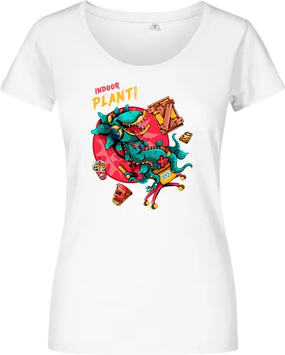 Zimmerpflanze - asozial, digital, asoziale Ästhetik, fleischfressende Pflanze, Photosynthese, Gamer-Pflanze, Zimmerpflanze, Plantcore, Quarantänecore, seltsames Indoor - Women T-Shirt