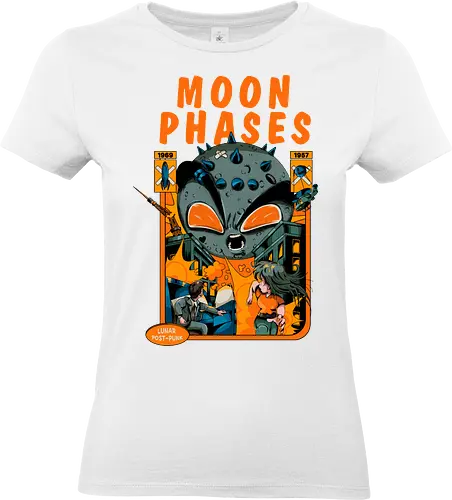 Mondphasen - punk graphics, weirdcore, angry moon, angry moon phases, astrology, dark aesthetic, disaster humor, lunar phases, post punk moon - Standard T-Shirt (Women)