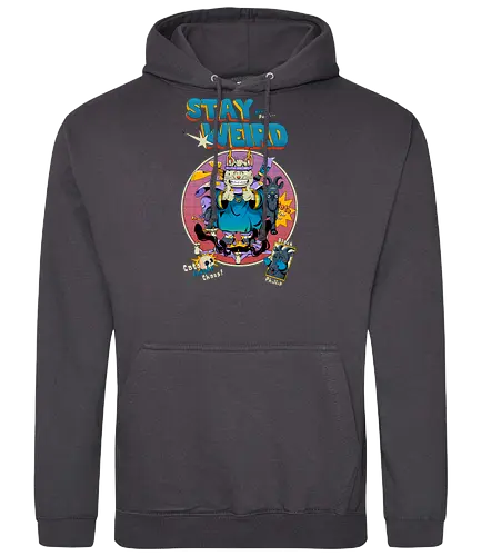 Bleib weird - seltsame Katze, Hexenkatze, unheimliches Kawaii, okkulter Humor, Ritualkatze, Shinto-Punk, bleib seltsam, Beschwörungskreis, dunkel süß - Standard Hoodie