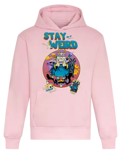 Bleib weird - seltsame Katze, Hexenkatze, unheimliches Kawaii, okkulter Humor, Ritualkatze, Shinto-Punk, bleib seltsam, Beschwörungskreis, dunkel süß - Heavyweight Hoodie