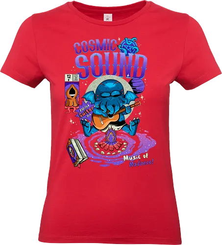 Kosmischer Klang - kosmischer Horror, kosmischer Klang, gruselig süß, Cthulhu, dunkle Ästhetik, dunkle Stimmung, Gothic-Humor, Lovecraft-Humor, Necronomicon, Okkultismus, Weltraummusik - Standard T-Shirt (Women)