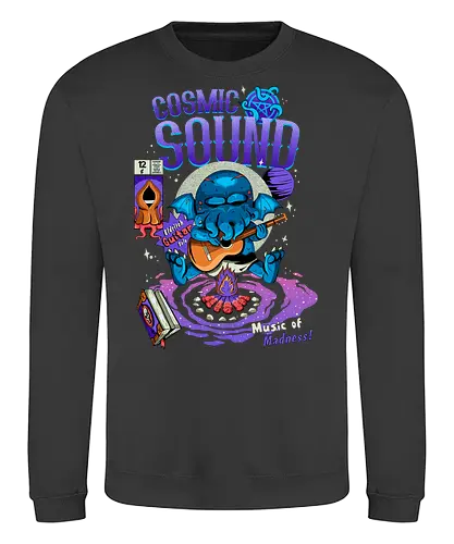 Kosmischer Klang - kosmischer Horror, kosmischer Klang, gruselig süß, Cthulhu, dunkle Ästhetik, dunkle Stimmung, Gothic-Humor, Lovecraft-Humor, Necronomicon, Okkultismus, Weltraummusik - Sweatshirt