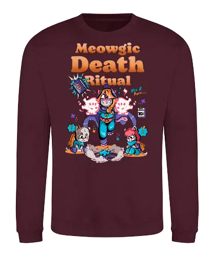 Meowgischer Todesritus - Witchcore, Katzenhexe, gruselig süß, süß aber verflucht, dunkel süß, Lovecraft, magische Katze, magisches Kätzchen, miau, Necronomicon, okkulte Katze, gruselige Vorschule - Sweatshirt