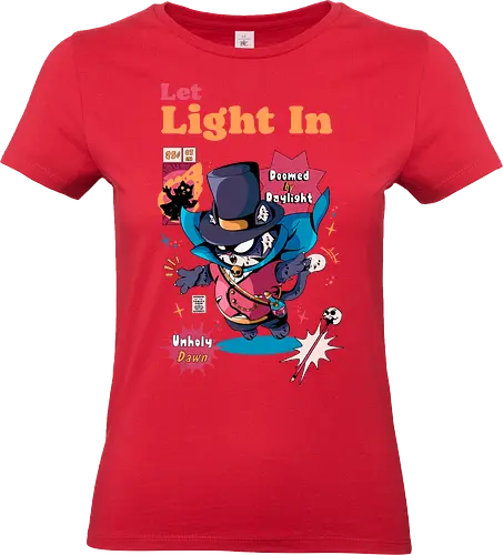 Lass Licht herein - schwarze Katze, dunkle Ästhetik, dunkel süß, ewige Nacht, Gothic-Katze, gruselige Katze, Sonnenlicht ist giftig, Untote, Vampirkatze, viktorianischer Horror, viktorianischer Vampir - Standard T-Shirt (Women)