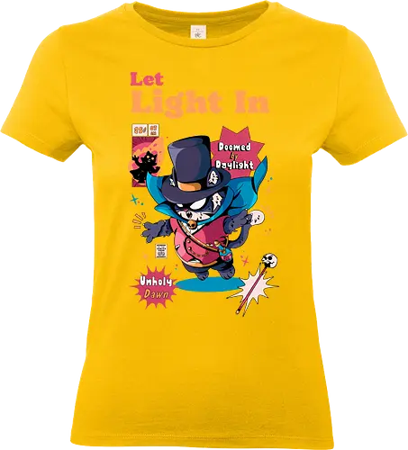 Lass Licht herein - schwarze Katze, dunkle Ästhetik, dunkel süß, ewige Nacht, Gothic-Katze, gruselige Katze, Sonnenlicht ist giftig, Untote, Vampirkatze, viktorianischer Horror, viktorianischer Vampir - Standard T-Shirt (Women)