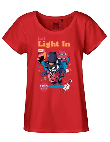 Lass Licht herein - schwarze Katze, dunkle Ästhetik, dunkel süß, ewige Nacht, Gothic-Katze, gruselige Katze, Sonnenlicht ist giftig, Untote, Vampirkatze, viktorianischer Horror, viktorianischer Vampir - Fairtrade Girl Shirt