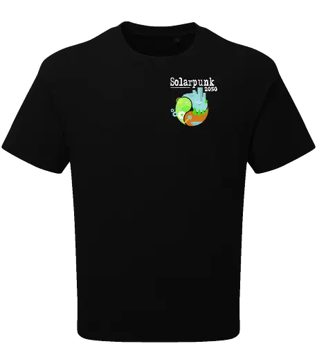 Solarpunk 2050 Logo quadratisch, für dunklen Hintergrund