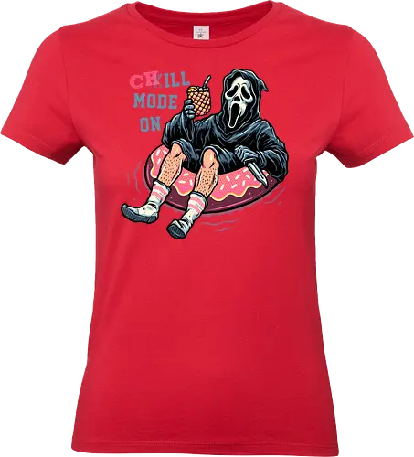 Chill Mode on - Horror, classic horror, horror movies, villain, funny, humor, chilling, chill, relaxing - Standard T-Shirt (Women)