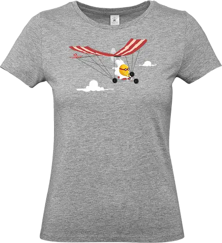 Ultralight - breakfast, airplane, bacon, bacon lover, clouds, cooking, delicious, egg, food, funny bacon, humor, bacon and egg, pork, tasty, yummy - Standard T-Shirt (Women)