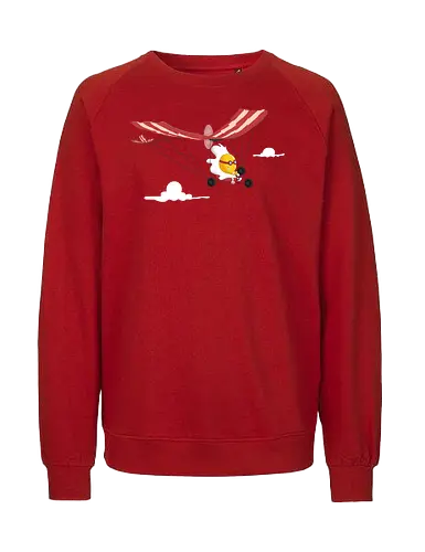 Ultralight - breakfast, airplane, bacon, bacon lover, clouds, cooking, delicious, egg, food, funny bacon, humor, bacon and egg, pork, tasty, yummy - Fairtrade Sweatshirt