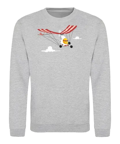 Ultralight - breakfast, airplane, bacon, bacon lover, clouds, cooking, delicious, egg, food, funny bacon, humor, bacon and egg, pork, tasty, yummy - Sweatshirt