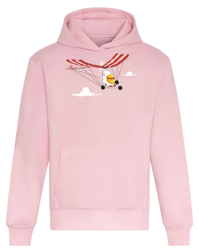 Ultralight - breakfast, airplane, bacon, bacon lover, clouds, cooking, delicious, egg, food, funny bacon, humor, bacon and egg, pork, tasty, yummy - Heavyweight Hoodie