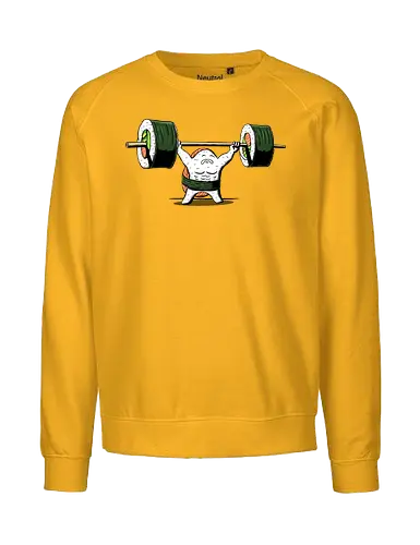 Healthy food  - fitness, foodie, gym, japanese, manga, nigiri, salmon, sushi lover, weightlifting, workout, sushi, bodybuilding, chopsticks, cute food, exercise - Fairtrade Sweatshirt